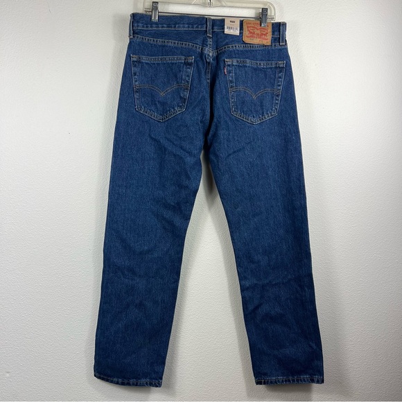 Levi's 505 Regular Straight Blue Jeans Classic Style Size 33x30 NEW - Picture 2 of 11
